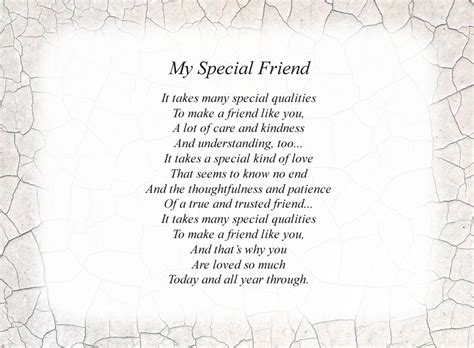 My Special Friend Free Friendship Poems