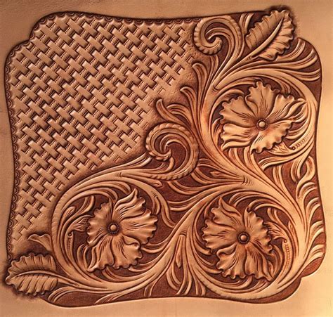 Traditional Pattern Leather Carving Sheridan Style Und Floral