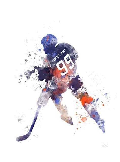 Wayne Gretzky Art Print New York Rangers The Great One Sport Ice