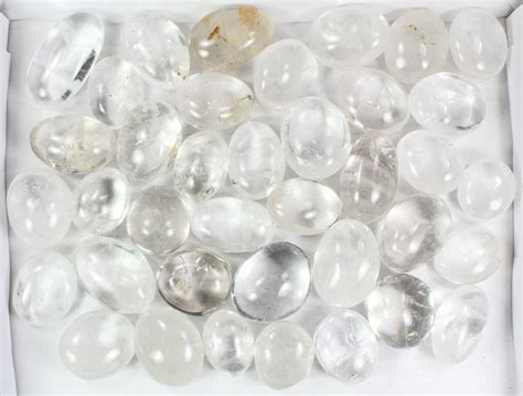 Lot Polished Clear Quartz Pebbles 5 Kg 11 Lbs 77922 For Sale