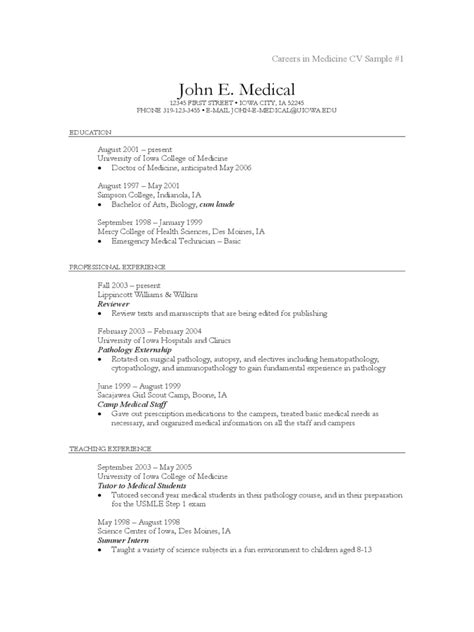 My resume is now one page long, not three. Medical CV Template - 2 Free Templates in PDF, Word, Excel ...