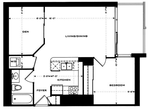 1 Bedford Rd Floor Plans Toronto Condos Annex Yorkville 1 Bedroom Den