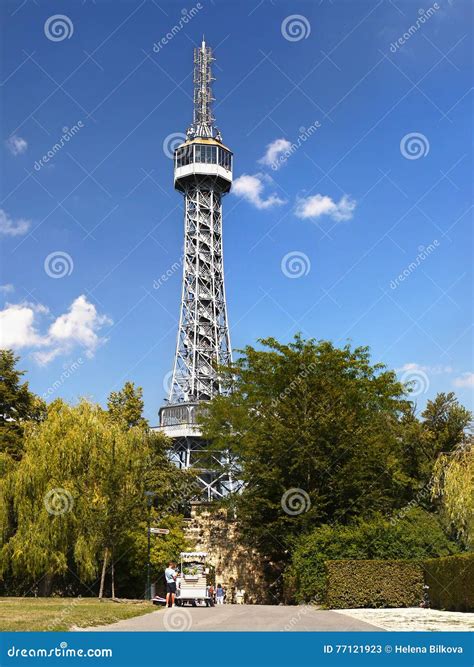 Prague Eiffel Tower Petrin Lookout Tower Editorial Stock Photo