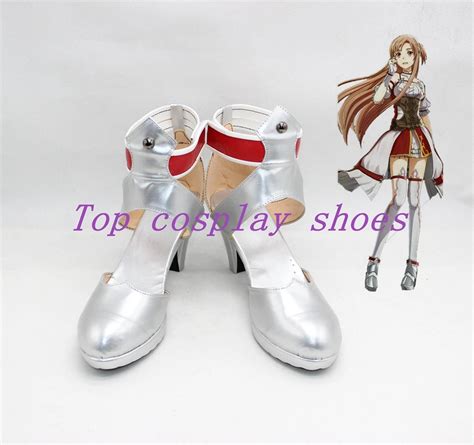 Sword Art Online Hollow Realization Asuna Yuuki High Heel Cosplay Boots Shoes Shoe Boot Gs
