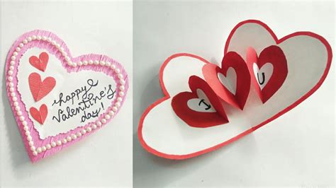 Diy Heart Shape Pop Up Valentine Card How To Make A Heart Shape Pop Up