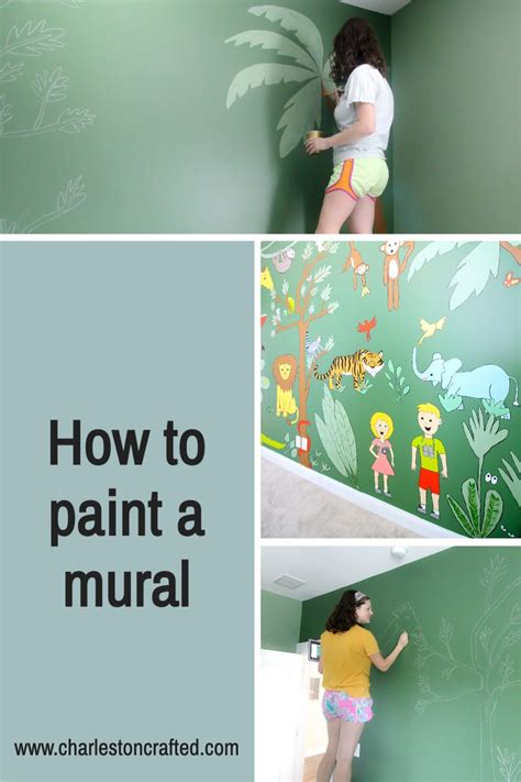 How To Paint A Mural In 2021 Mural Room Inspiration Diy Jungle Mural