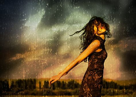 free download rainy day graphy girl breeze beauty nature bonito rain woman hd