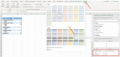 Opciones De Diseño De Tabla Dinámica De Excel Ninja Del Excel