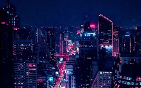 Night City Buildings Lights Wallpapers Wallpaper Cave