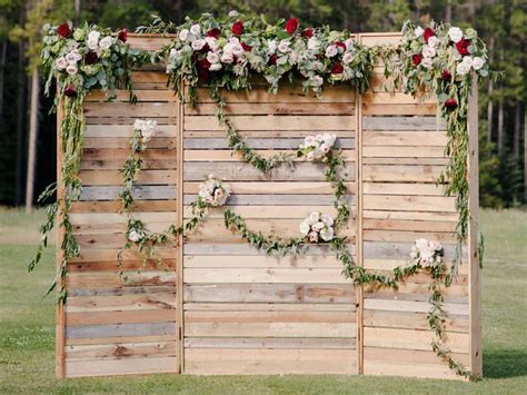 Rustic Pallet Wood Wedding Backdrop Quirky Parties