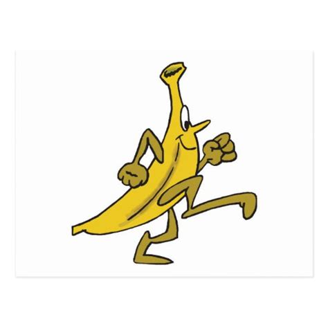 Running Banana Postcard Zazzle