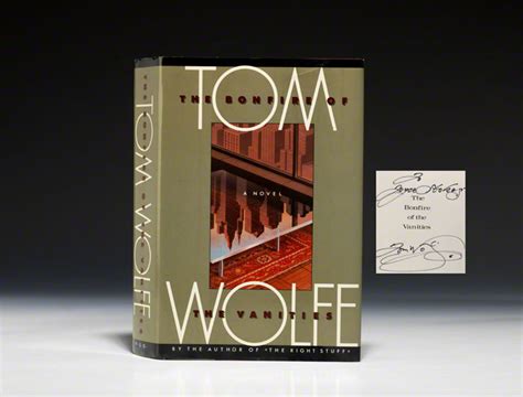 Bonfire Of The Vanities First Edition Signed Tom Wolfe Bauman