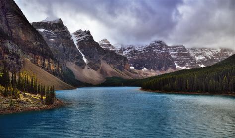 Mountain Beside River During Daytime Moraine Lake Banff National Park