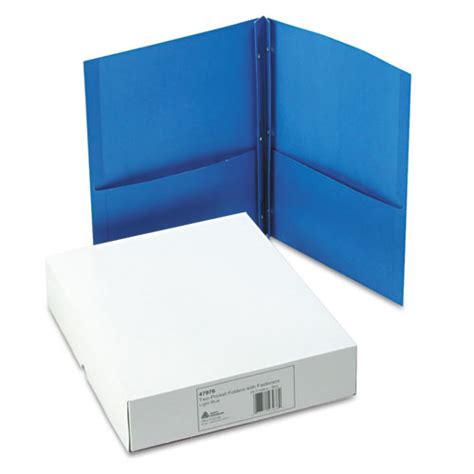 Avery Two Pocket Folders With 3 Prong Fasteners Light Blue 25