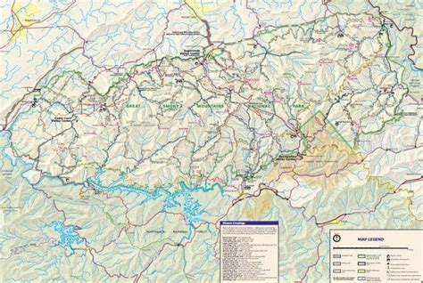 Great Smoky Mountains National Park Trail Map Maps For You