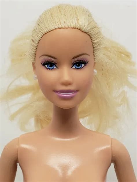 Barbie Nude Doll Blonde Hair Blue Eyes Body Stamp 1999 Head Stamp 2005 A 20 1 00 Picclick