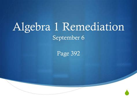 Ppt Algebra 1 Remediation Powerpoint Presentation Free Download Id