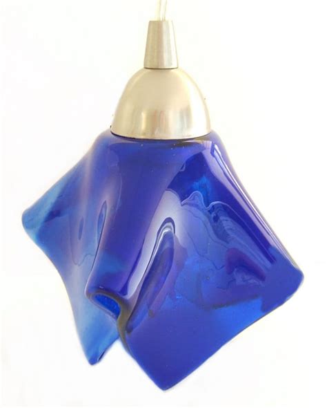 Pendant Light Cobalt Blue Art Glass Kitchen Island Lighting