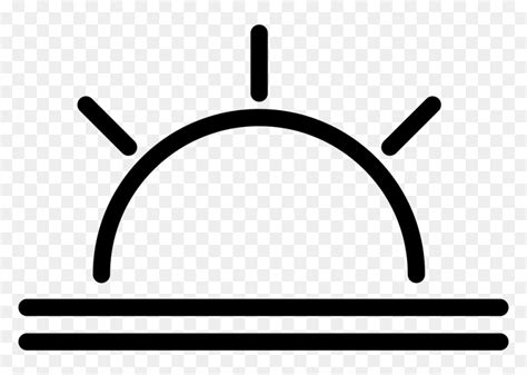 Half Sun On Two Horizontal Lines Comments Clip Art Weather Symbols