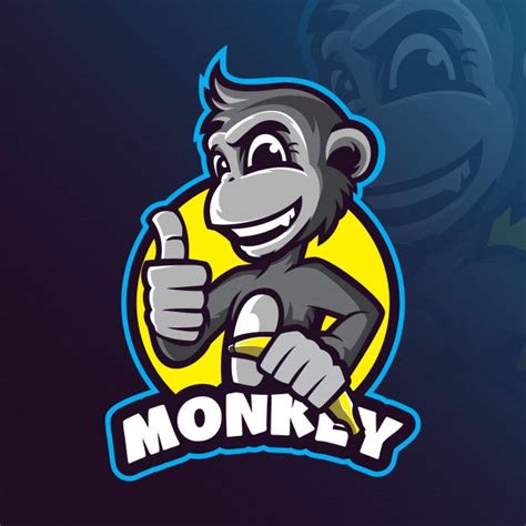 Monkey Mascot Logo Design Vector With Mo Premium Vector Freepik