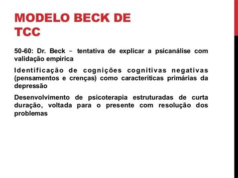 Modelo Cognitivo De Beck