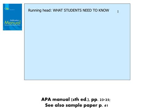 Apa Running Head Instructions