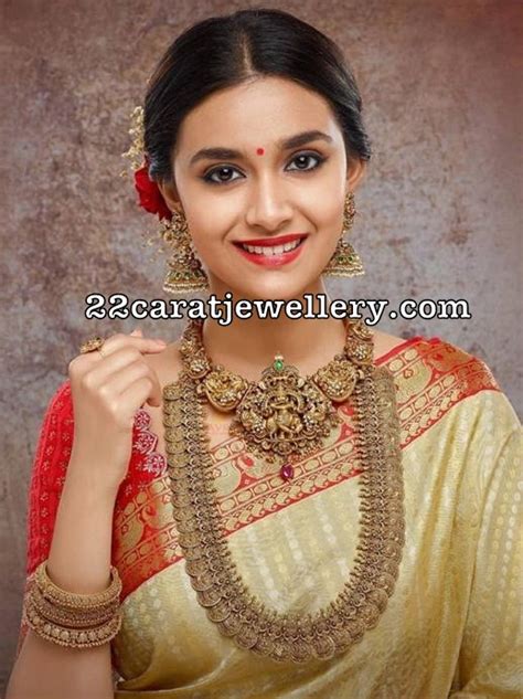 Keerthi Suresh Kasu Mala Jewellery Designs