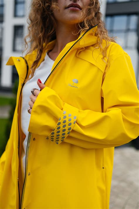 Travel Raincoat Womens Yellow Raincoat Premium Quality Etsy