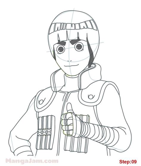 How To Draw Rock Lee From Naruto Drawings Rock Lee