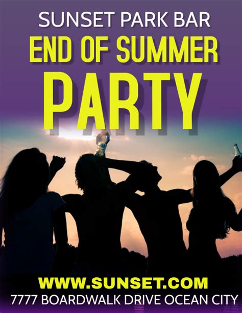 Party End Of Summer Party Bar Template Postermywall