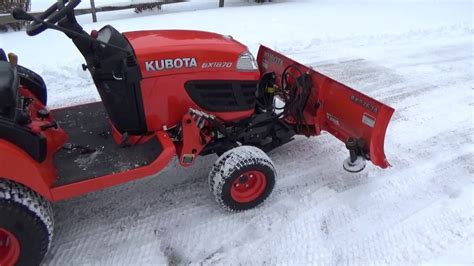 Review Of Kubota Bx Snow Plow Bx2763a And How To Plow Snow Youtube