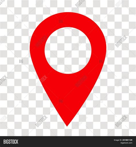 Location Pin Icon On Transparent Location Pin Sign Flat Style Red