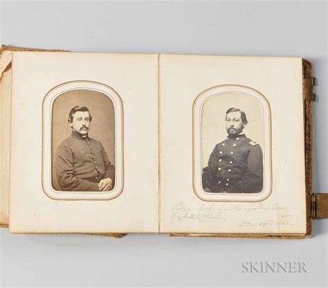 Civil War Carte De Visite Album With Identified Officers