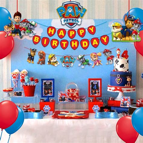 Instant Download Paw Patrol Birthday Party Printable Banner Etsy
