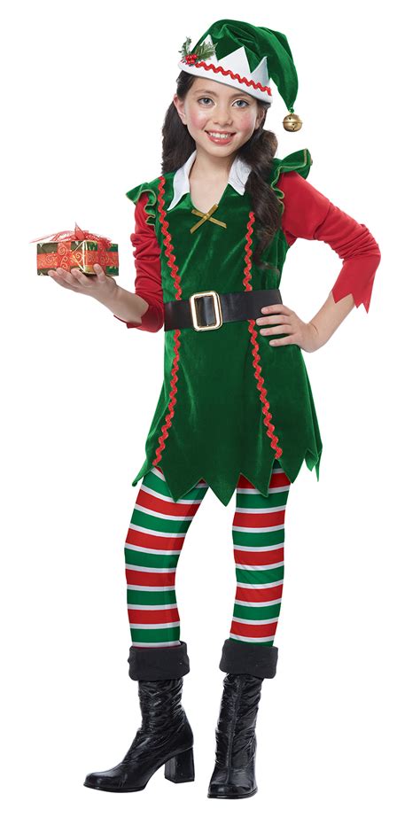 Kids Festive Elf Girls Costume 3799 The Costume Land