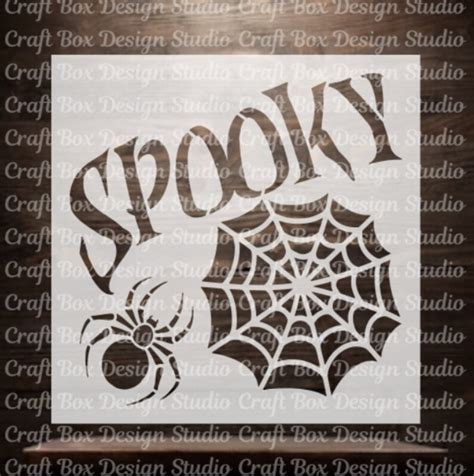 Spooky Halloween Stencil Etsy