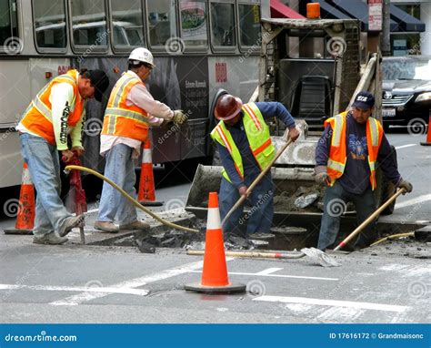 Men At Work Editorial Photography Image Of City Working 17616172