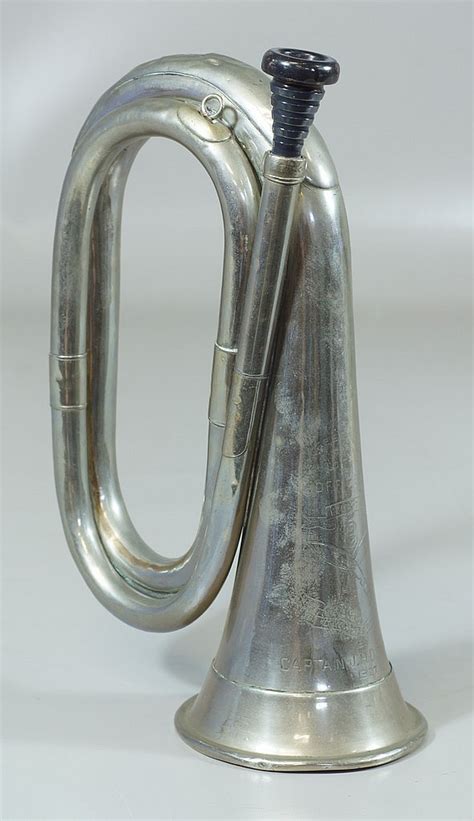 Sold Price British Military Bugle With Presentation Engraving