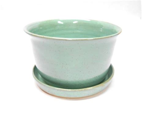 Pottery Planter And Plate Ceramic Planter With Plate Planter With