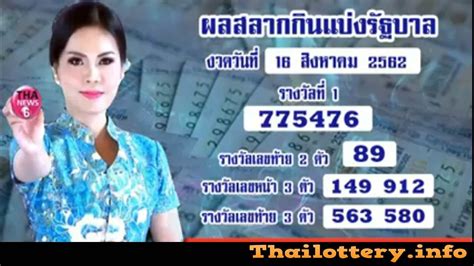 Thailand Lottery live results 16 August 2019 Saudi Arabia on TV - Thai ...