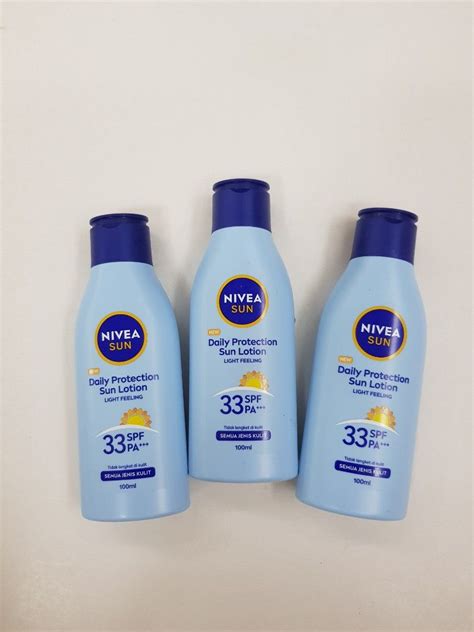 Nivea Sun Daily Protection Sun Lotion Spf 33 Pa 100 Ml Kesehatan And Kecantikan Kulit Sabun