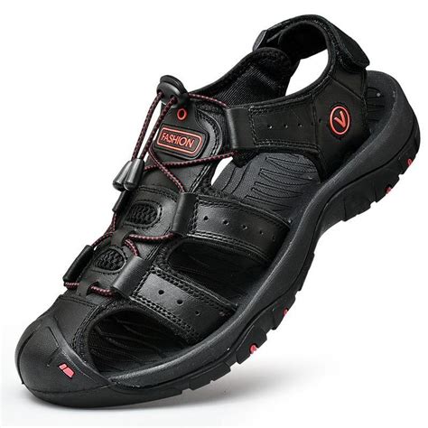 Mens Fashion Casual Waterproof Hiking Sandals Wolidfun