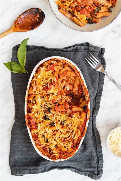 Dairy Free Pasta Bake With Cheese And Tomato Blue Sky Eating