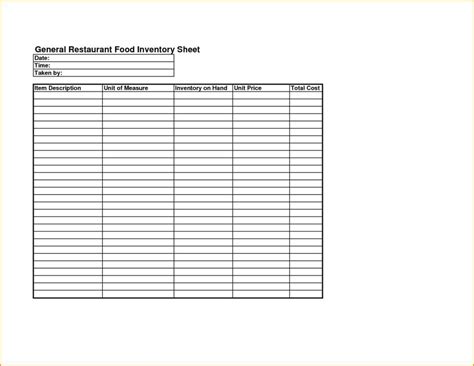 Bar Inventory List Template Db Excel Com