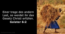 Galater 6:2 - Bibelvers - DailyVerses.net