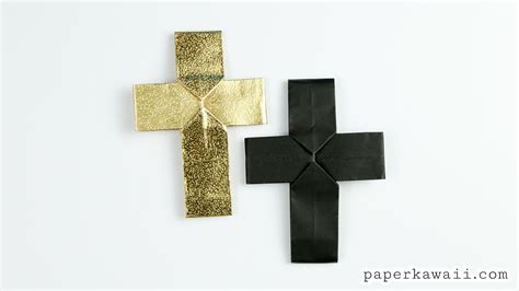 Easy Origami Cross Tutorial Paper Kawaii