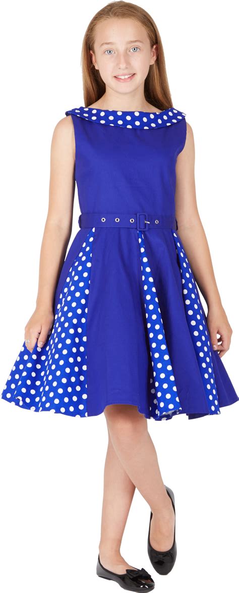 Blackbutterfly Kids Alexia Vintage Polka Dot 50s Party Girls Prom