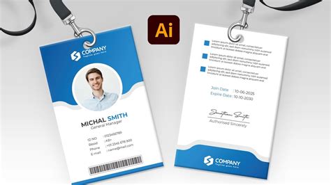 Id Card Design In Adobe Illustrator Youtube