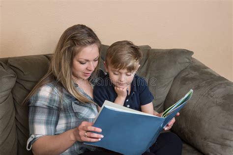 Mother And Son Reading Stock Image Image Of Together 51551757