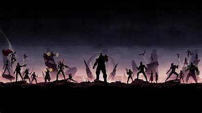 Avengers Infinity War Silhouette Thanos Superhero Artwork